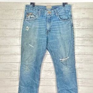 Men's Blue Distressed Jeans